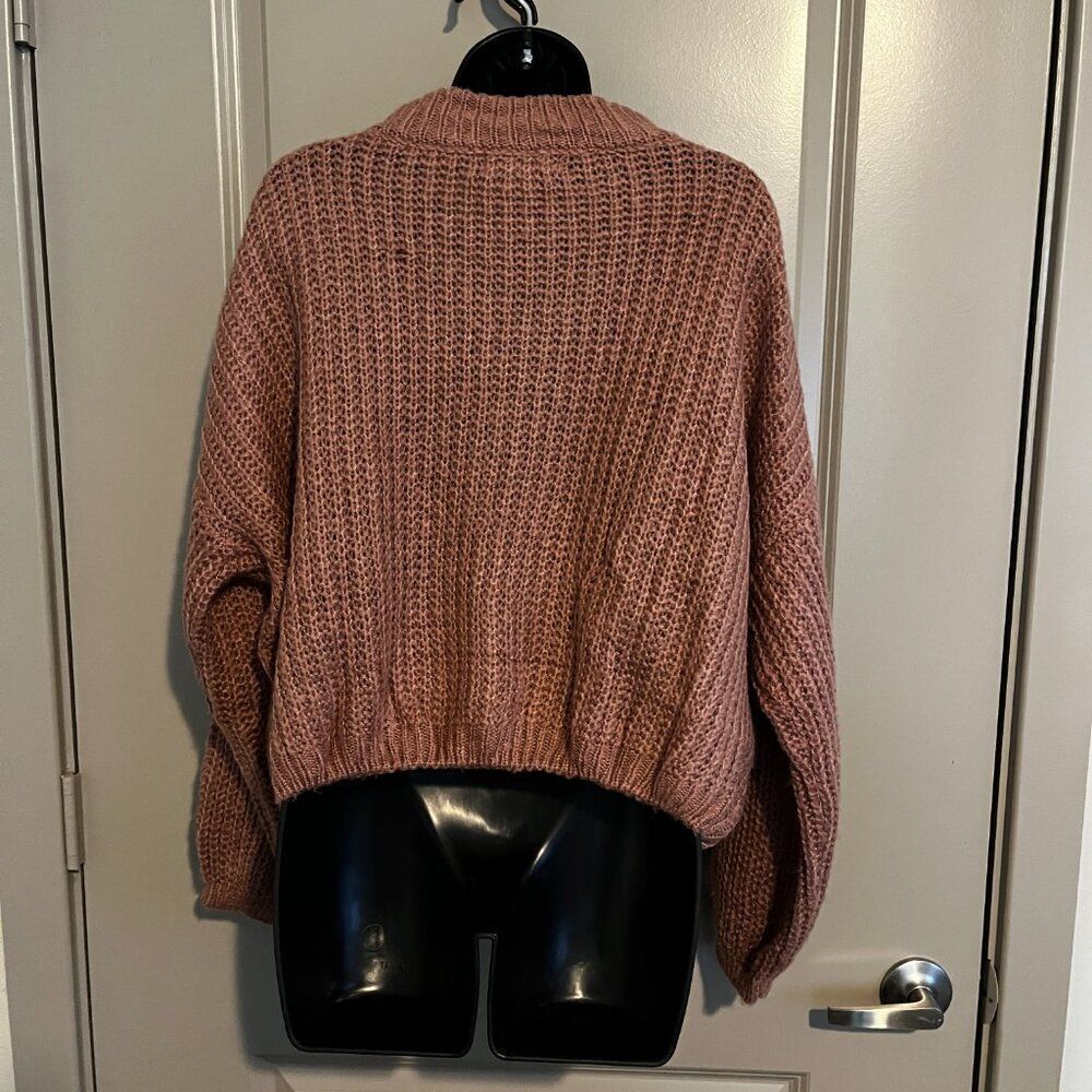 Women's Pink Pullover Sweater - Picture 2 of 6